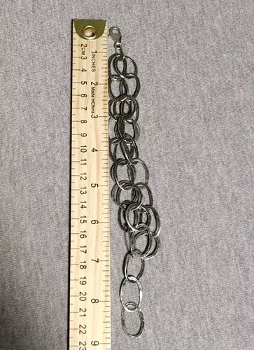 Silpada 3-Strang gehämmert Sterlingsilber Gliederarmband B1939 25 g EUC  - Bild 6 von 7