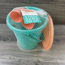 Antsy Pants Brand Ice Cream Bucket 5 Piece Sand Toy Set  Play Summer Beach Pail 