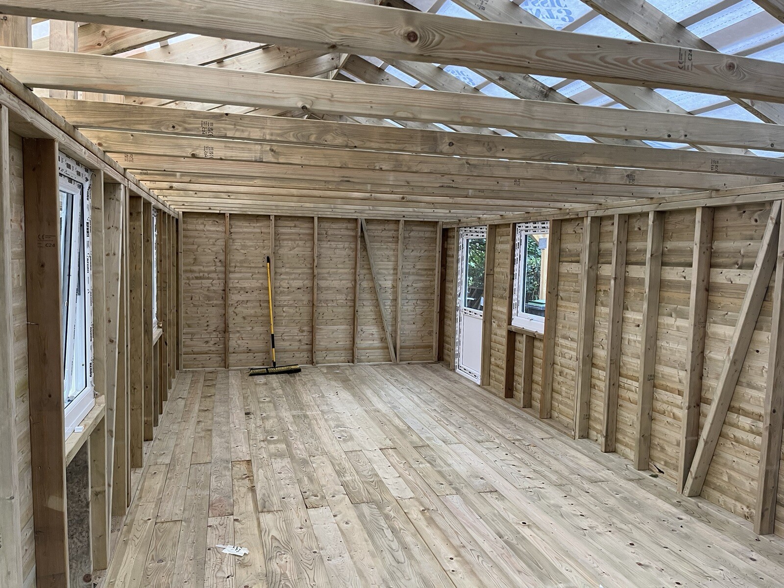 26x12 Delux Timber Framed Outbuilding Double Porch With