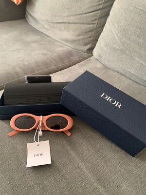 Dior x CACTUS JACK CD Diamond R1I abgerundete Sonnenbrille rosa