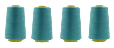4 Pack of Serger Threads Turquoise Threads for Sergers Machine - Sewing Threa...