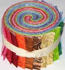 JELLY ROLL Precut Fabric Marbled Swirl Stir the Paint Cotton 17 Strip 2.5" X WOF