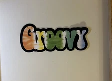 Groovy Scrapbook Title Handmade Paper Pierced Die Cut