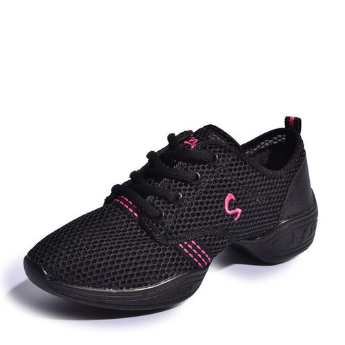 FRAUEN TRAINERS JAZZ HIP HOP DANCE SNEAKERS LADIES MESH SPLIT Sohle Tanzschuhe - Bild 9 von 17