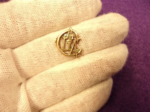 #6 of 33, RARE VTG ANTIQUE VICTORIAN ROSE GOLD LAPEL PIN - CLT & AA? RAILROAD? - Picture 7 of 11