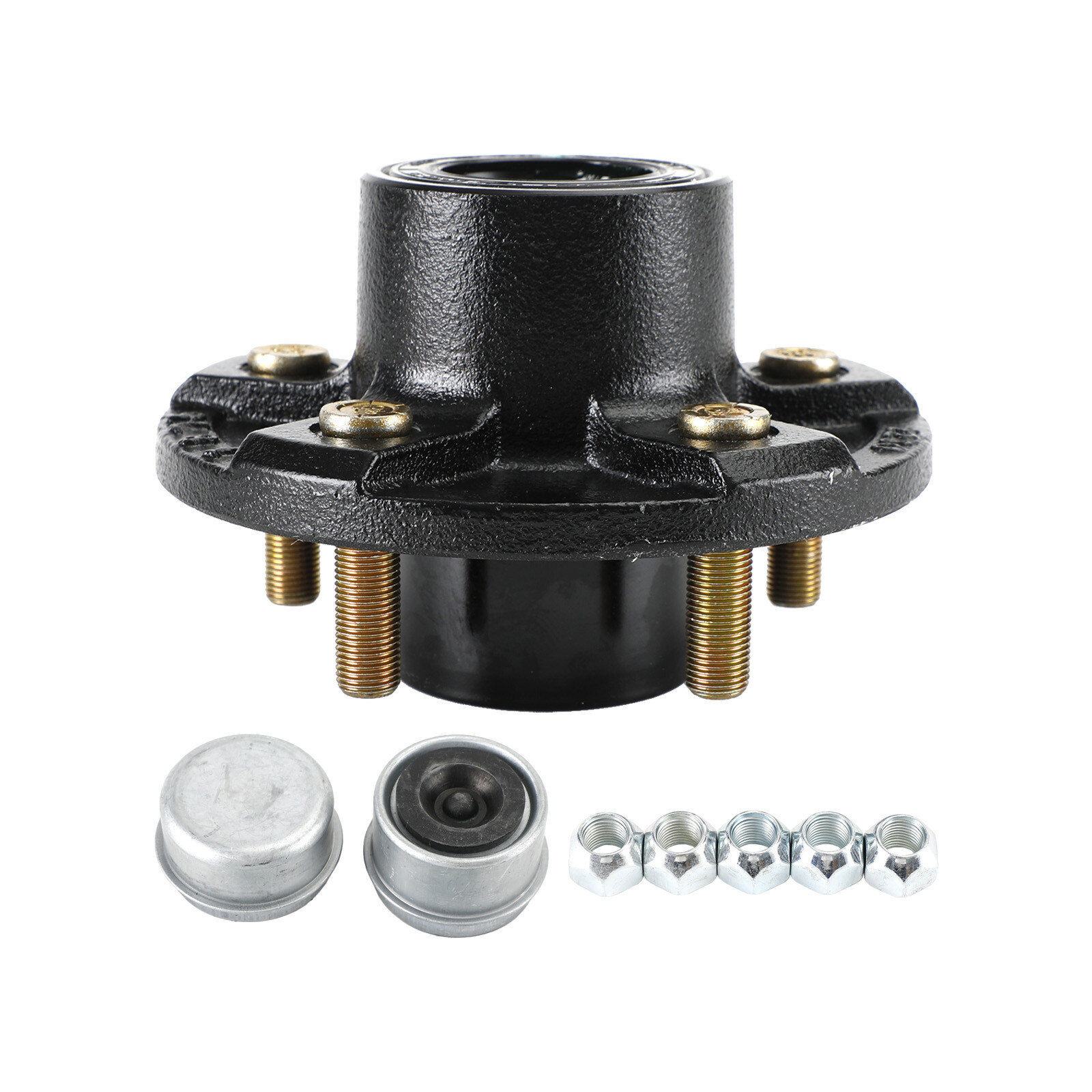Grease Trailer Idler Hub Assembly for 3.5K Axles - 5 on 4-1/2 - Pre-Greased RM