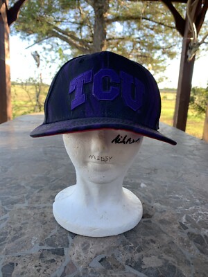 Nike True TCU Horned Frogs Hat Purple SnapBack NCAA Rare Print | eBay
