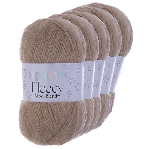5 x 100g Papatya Fleecy Kuschelgarn 20% Wolle Oeko-Tex Häkelgarn Strickgarn - Bild 12 von 24