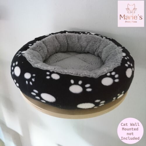 BLACK/WHITE PAW/SILVER Cat Bed Replacement for Natural Paradise Cat Wall Mounted - Picture 1 of 9