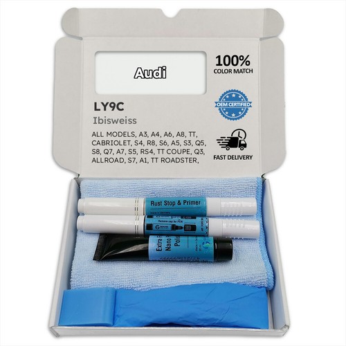 LY9C Ibisweiss White Touch Up Paint for Audi A3 A4 A6 A8 TT CABRIOLET