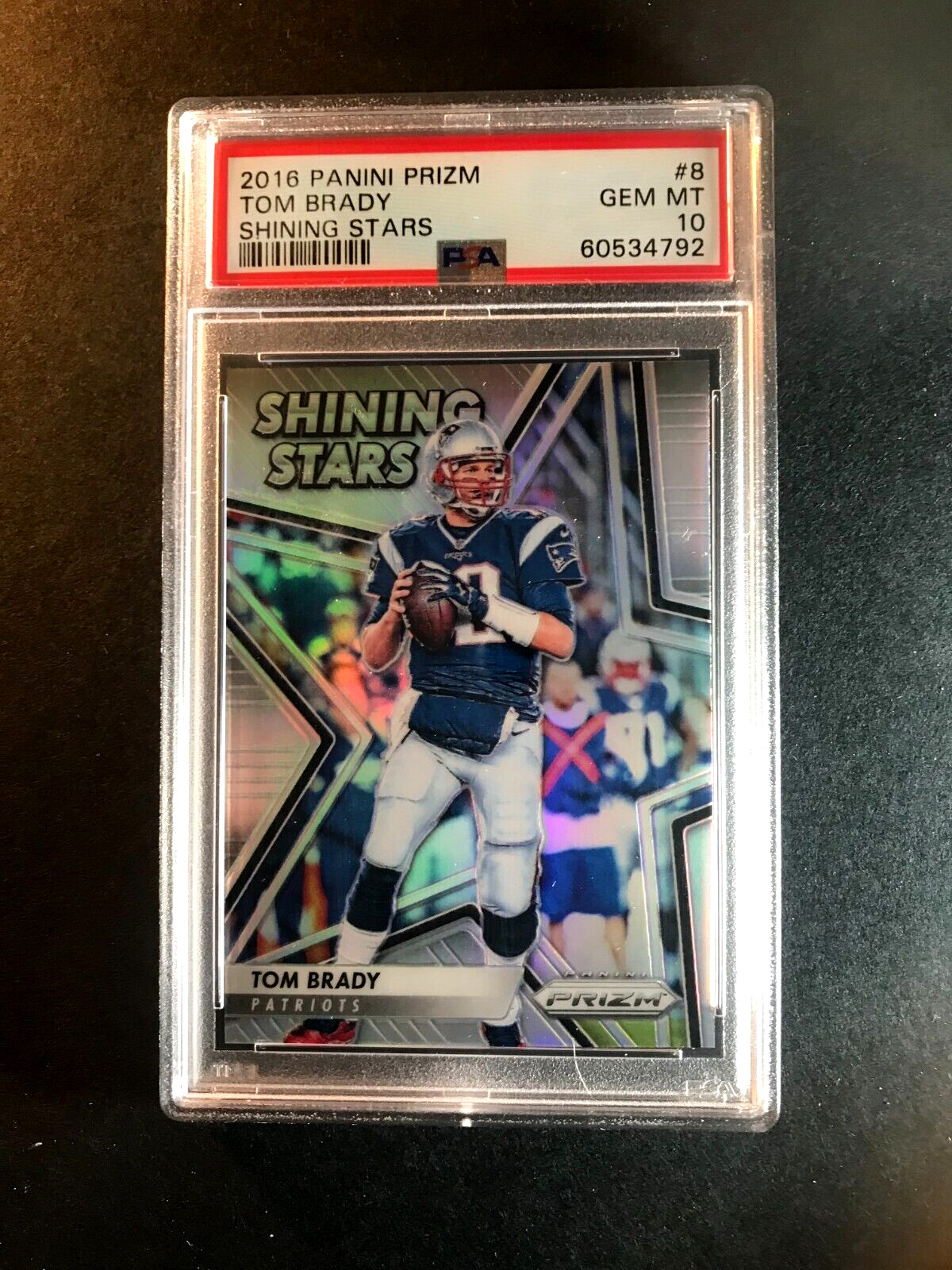 2016 panini prizm shining stars #8 Tom Brady PSA 10