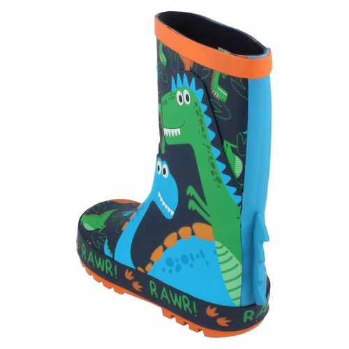 Boys GUV22710AA02BSZZ Dinosaur RAWR Pull On Casual Winter Wellingtons - Picture 6 of 12