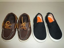 Lot of 2 Toddler Boy's Shoes Black  Brown Color Size 5