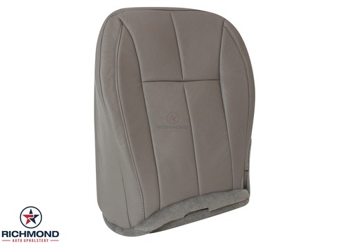 For 04 Jeep Grand Cherokee Limited-Driver Side Bottom Leather Seat Cover Lt Gray - Picture 4 of 12