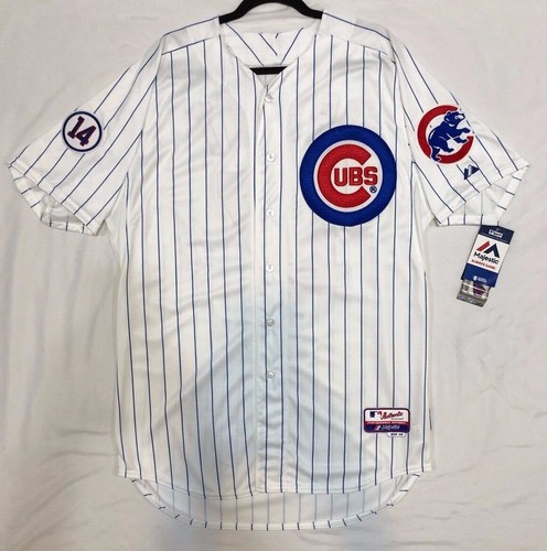 MAJESTIC Authentic 52 2XL Chicago Cubs PINSTRIPE KRIS BRYANT Cool Base Jersey - Picture 3 of 6