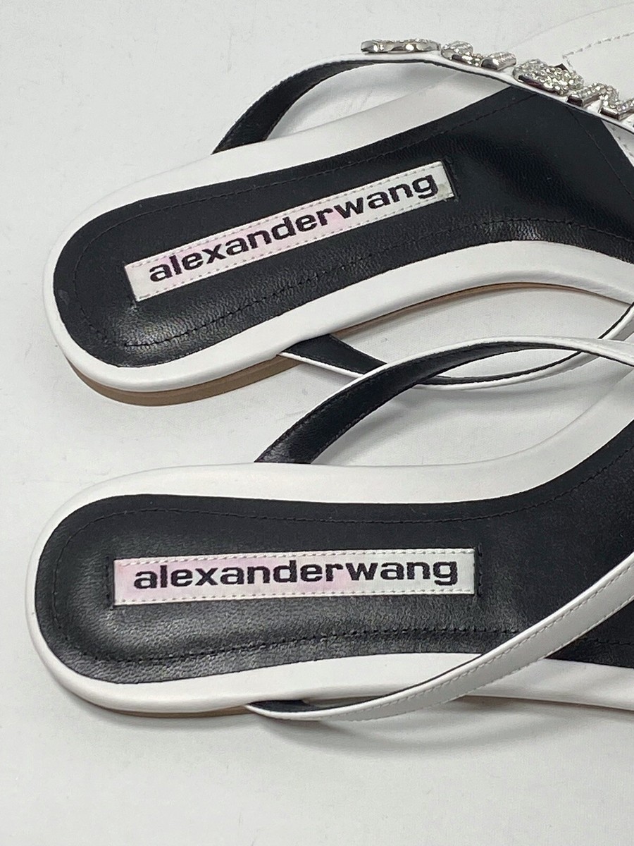 サンダル・ミュール Alexander Wang Sandal With Logo Alexander Wang Nova Logo Sandal in Black | REVOLVE