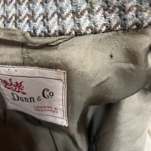 Vintage Harris Tweed Dunn & Co Jacket Sport Blazer Wool Mens XL pit to pit 22 in - Picture 12 of 18
