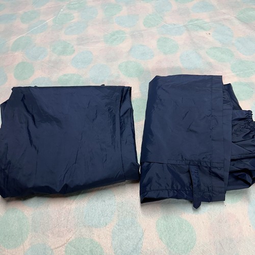 Vintage Izod Lacoste Navy Windbreaker Rain Jacket and Pants Track Suit Size L - Picture 17 of 19