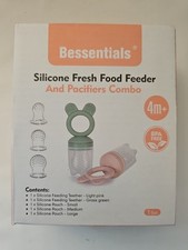 Bessentials Baby Fresh Fruit Food Feeder - 2 Pack Silicone Baby Mesh Feeders