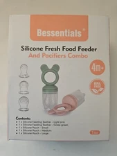 Bessentials Baby Fresh Fruit Food Feeder - 2 Pack Silicone Baby Mesh Feeders