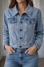 Denim jacket, womens, size L, long sleeves, c...