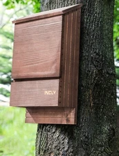 Bat House for Outdoors 15x9.2x3.2 Shelter Box kit Double Chamber Dark Natural Ce