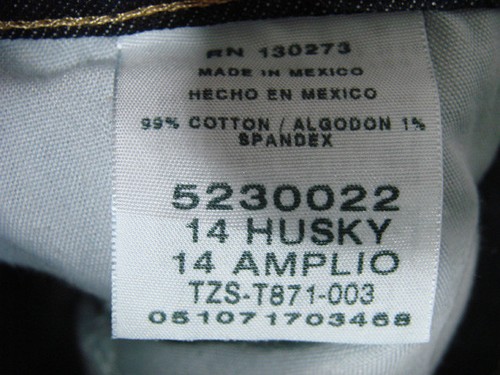 UB01449 **LEE PREMIUM** STRAIGHT LEG JEANS YOUTH Gr.14 HUSKY (msr 29"x27") DUNKEL - Bild 5 von 5