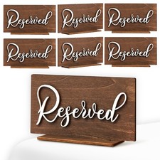 Reserved Table Signs for Wedding Events - 6 Pcs Wood Table Reserved Signs for...