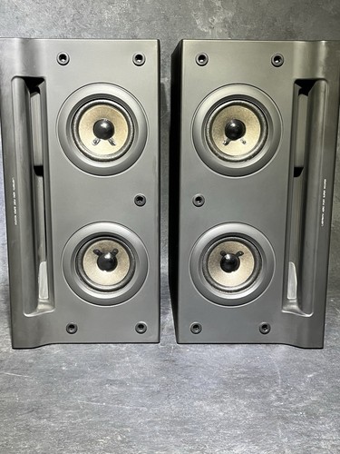 JVC Aero Port Super Woofer Speakers SP-MX50BK Black Bookshelf Pair 50w Labyrinth - Picture 3 of 15