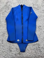 Harveys Wetsuit Women Medium Blue Neoprene Scuba Diving Snorkeling Jacket
