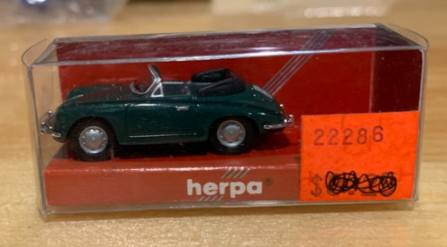 Raro Herpa HO 1/87 #22286 verde oscuro Porsche 356 B convertible descapotable nuevo en caja | Zustand: New