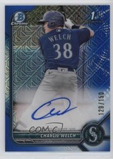2022 Bowman Chrome Prospect HTA Choice Refractor 129/150 Charlie Welch Auto 4a7