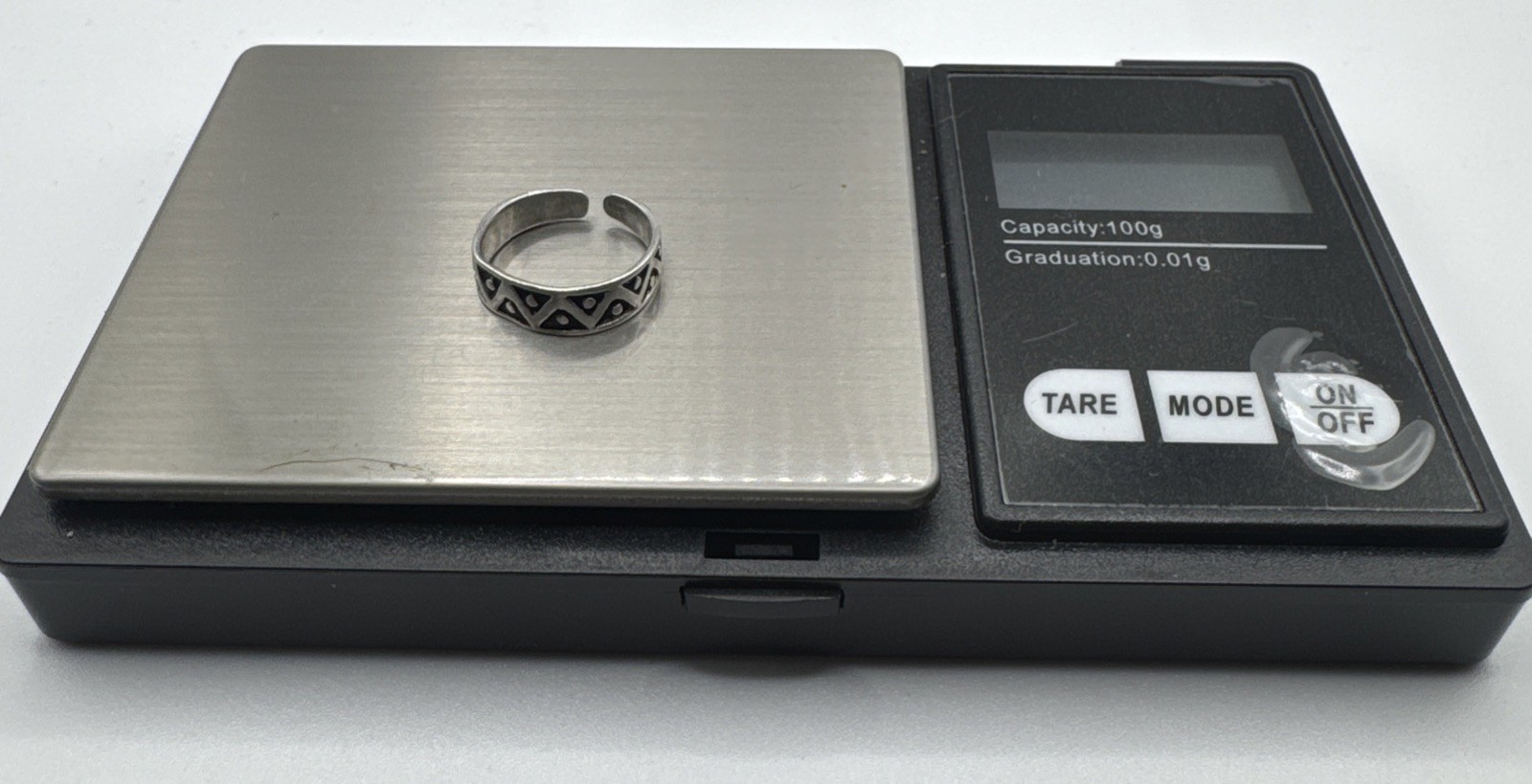 Sterling Silver Wrap Ring Zigzag Dot Solid Silver… - image 1