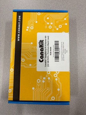 CanaKit Raspberry Pi 4 Starter Kit 4GB RAM 32GB EVO+ Premium Black Case *New*