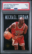 1993 SKYBOX PREMIUM CENTER STAGE #CS1 MICHAEL JORDAN PSA 7