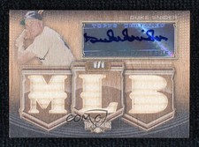 2010 Topps Triple Threads MLB Die-Cut Relics Wood 1/1 Duke Snider Auto HOF 11o2