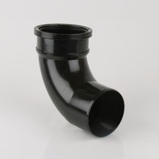 uPVC Soil Pipe 110mm 90deg Single Socket Bend - Black