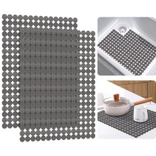 2-Pack Kitchen Sink Mat: PVC Adjustable Sink Protector  Sink liner Pad  Dis...