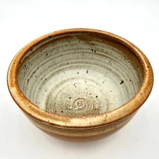 Studio Pottery 7" Bowl Speckled Glaze Handmade Earth Tones Rustic Ceramic Bowl