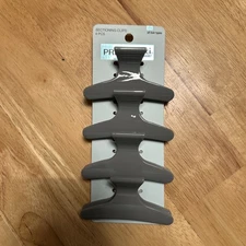 Scunci Prep All Hair Back to School Sectioning Clips, Gray, 4-Pieces