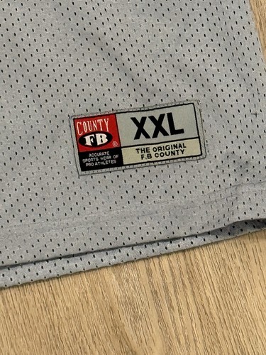 The OG Fb County 64 Men's Gray Vintage 90's Jersey Size 2XL Made in Korea Marks - Picture 4 of 11