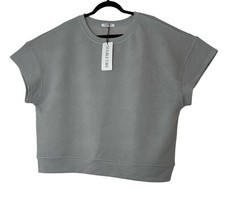 Double Take Womens Top Size XL Gray Short Sleeve Stretch Relaxed New