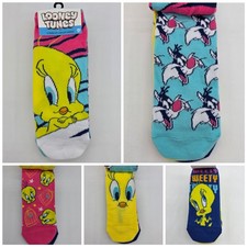 5 Pair Looney Tunes Tweety Socks, Women's Shoe Size 4-10, Low Cut, L3