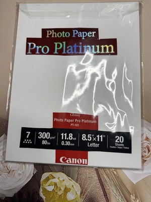 Canon Pro Platinum Photo Paper Glossy PT-101 20 Sheets NWOB