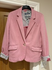 JOULES Tweed Olivia Jacket Pink UK 12 Blazer Country Hacking Riding