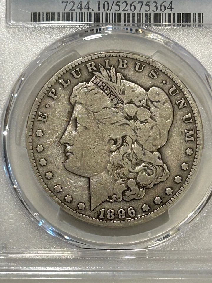 1896 S Morgan Silver Dollar PCGS VG10 Tough Date Morgan/Nice Original Patina - Image 2 of 4