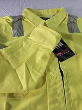 Bulwark FR Fire Resistant Shirt Men XXL Reg Yellow Gray Type R Class 3 Level 2