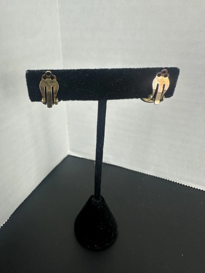 "Pendientes de clip clásicos elegantes de perlas de imitación marfil de colección 0,75""" Foto 2 de 4