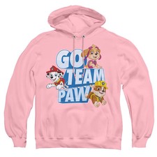 Paw Patrol Go Team Paw Mens Hoodie Pink Officially Licensed