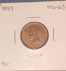 1899 INDIAN HEAD PENNY CENT BU RED